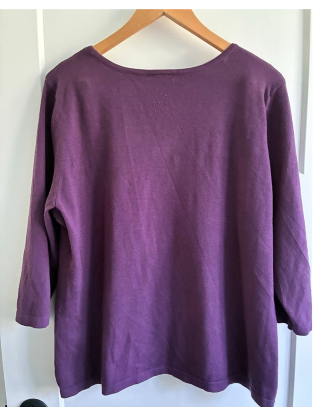 Women's Lane Bryant Purple Crew Neck Sweater Plus Size 18 - Picture 3 of 5
